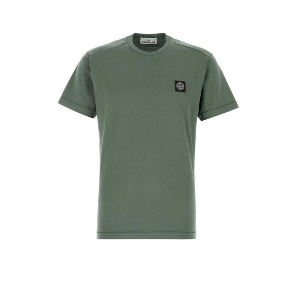 Stone Island Men Green Cotton T-Shirt